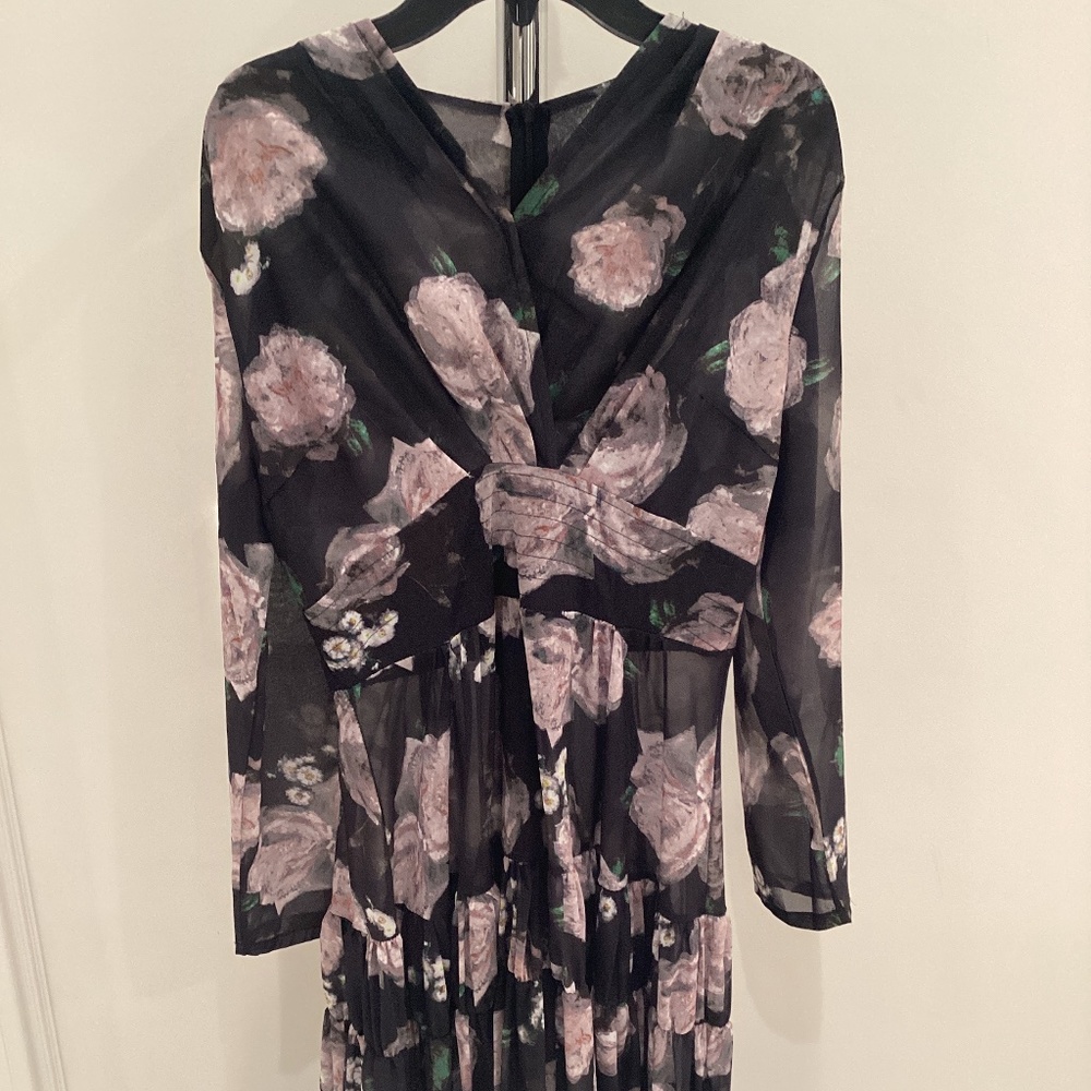 Black floral dress L&F medium